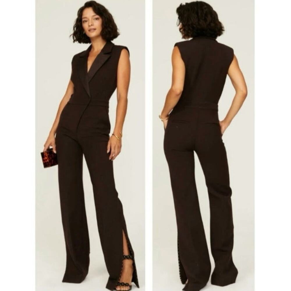 JONATHAN SIMKHAI Reyna Tailored‎ Jumpsuit Black Size 4